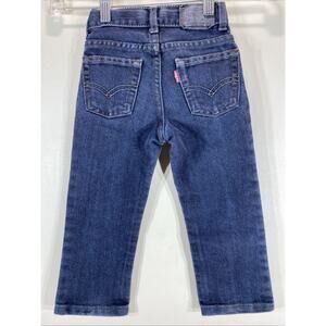 Levi’s 511 Slim Denim Blue & Black Dyed Jeans Toddler 2T Adjustable Waist